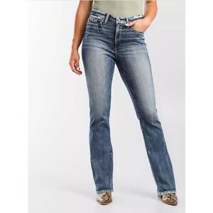 Buckle Black Bootcut Jeans Womens 31 X32 Fit No. 75 Tailored Boot Stretch High R